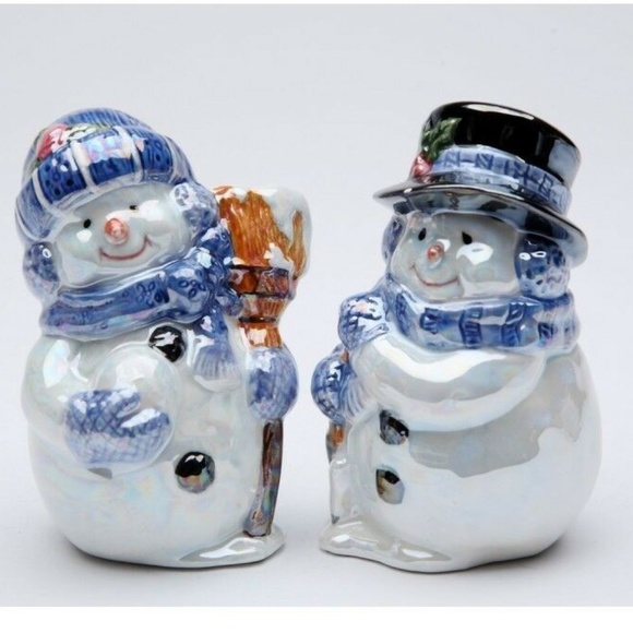 Glossy Snowman Salt and Pepper Set by Cosmos - Picture 1 of 4